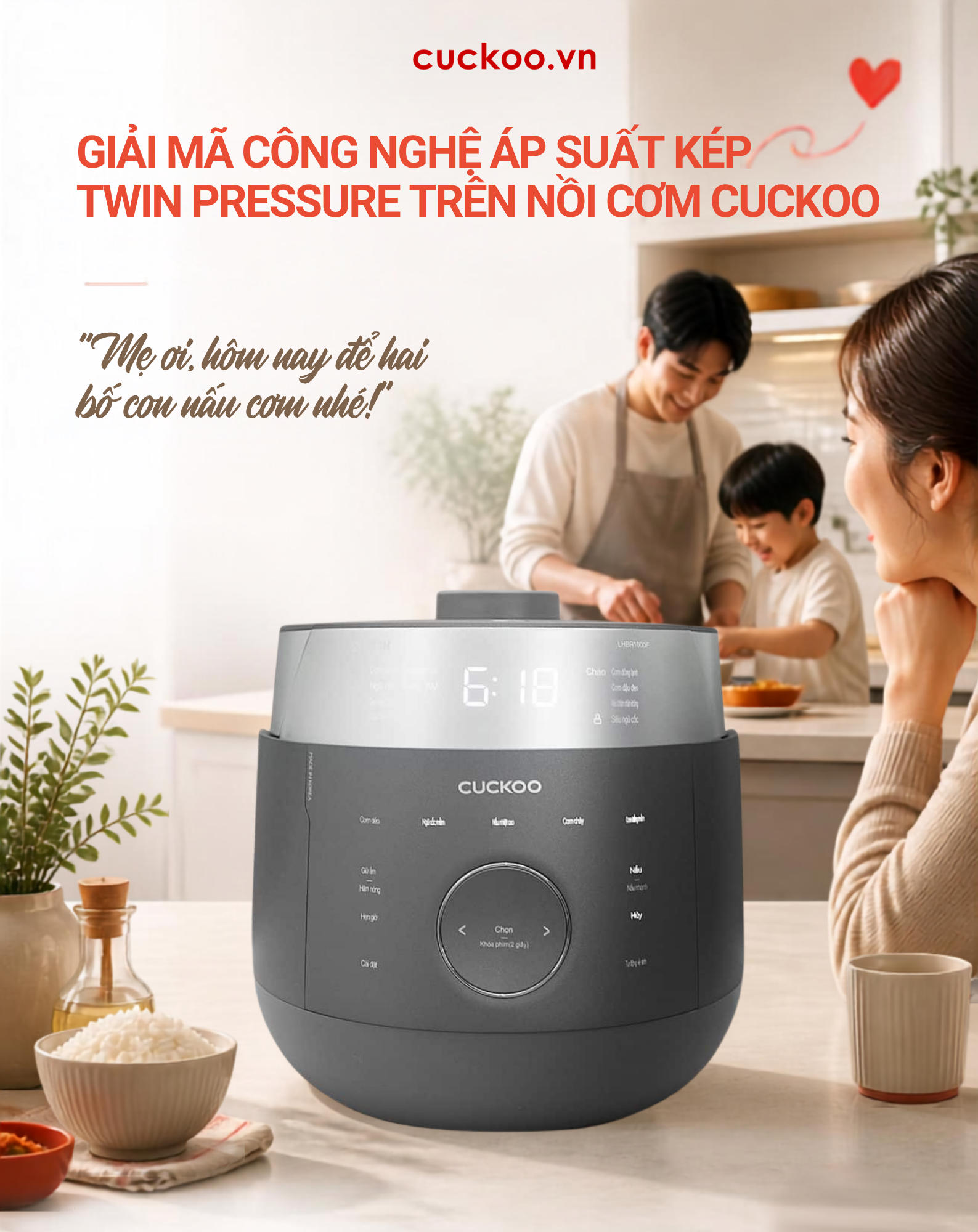 Giải Mã Công Nghệ Áp Suất Kép Twin Pressure Trên Nồi Cơm Cuckoo: Khi Nào Nên Chọn Áp Suất Cao / Không Áp Suất?
